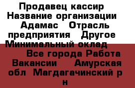 Продавец-кассир › Название организации ­ Адамас › Отрасль предприятия ­ Другое › Минимальный оклад ­ 26 500 - Все города Работа » Вакансии   . Амурская обл.,Магдагачинский р-н